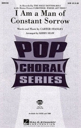 Carter Stanley, I am a Man of constant Sorrow SATB Chorpartitur