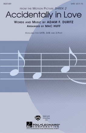 Accidentally in love SATB Chorpartitur