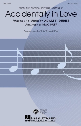 Accidentally in love SAB + accompaniment Chorpartitur