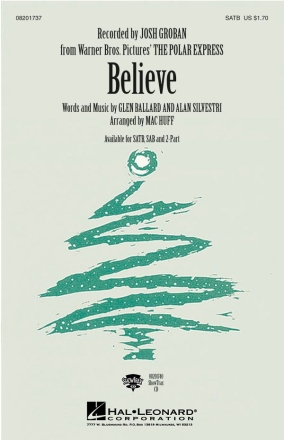 Believe SATB and Piano Chorpartitur