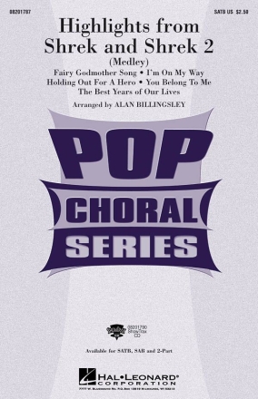 Highlights from Shrek and Shrek 2 SATB Chorpartitur