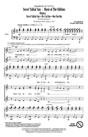 Sweet Talkin' Guy - Music Of The Chiffons Medley Chor CD