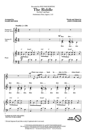 The Riddle SSA Chorpartitur