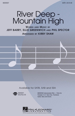 River Deep - Mountain High SATB Chorpartitur
