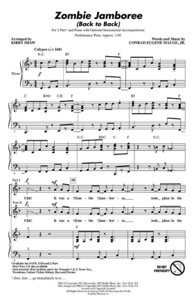 Zombie Jamboree Back to Back 2-Part Choir Chorpartitur