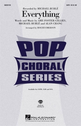Everything SATB and Accompaniment Chorpartitur