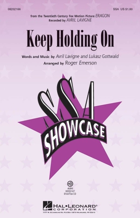 Avril Lavigne_Lukasz Gottwald, Keep Holding On SSA Chorpartitur