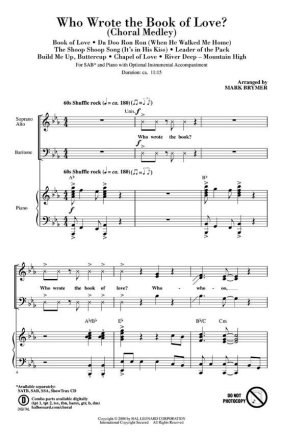 Who Wrote the Book of Love? SAB Chorpartitur