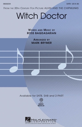 Witch Doctor SATB Chorpartitur