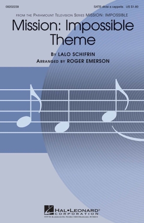 Lalo Schifrin, Mission: Impossible Theme SATB Chorpartitur