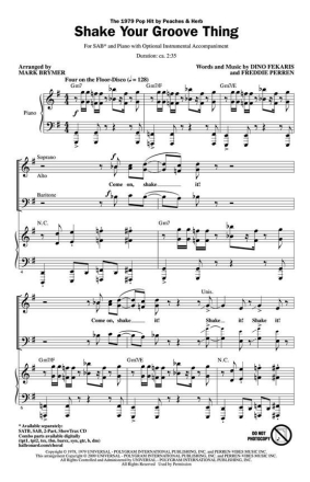 Dino Fekaris_Freddie Perren, Shake your Groove Thing SAB and Piano Chorpartitur