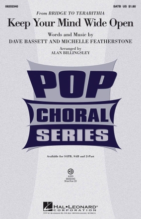Matthew Gerrard_Robbie Nevil, Keep Your Mind Wide Open SATB Chorpartitur