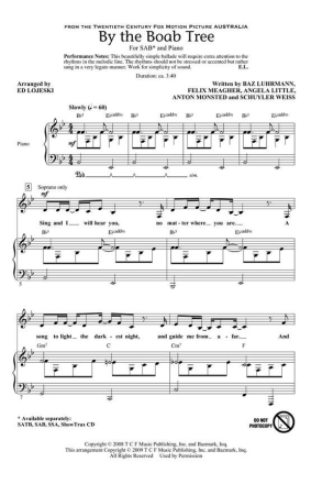 By the Boab Tree for mixed choir (SAB) and piano score