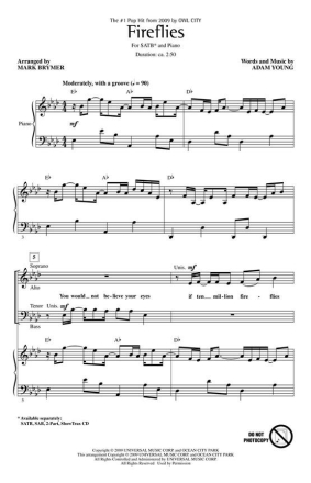 Adam Young, Fireflies Chor CD