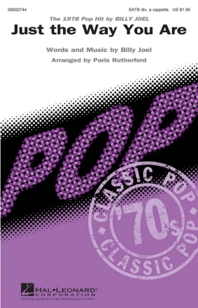 Just The Way You Are for mixed choir divisi and piano choral score