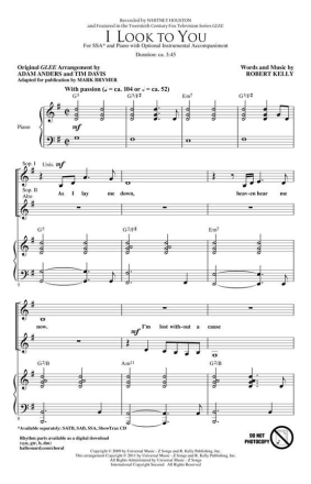 Robert Kelly, I Look To You SSA Chorpartitur