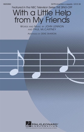 With A Little Help From My Friends for mixed choir divisi a cappella choral score