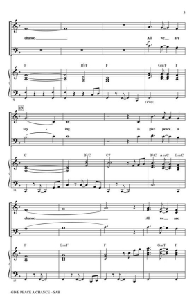 John Lennon, Give Peace a Chance: The Music of John Lennon SAB Chorpartitur