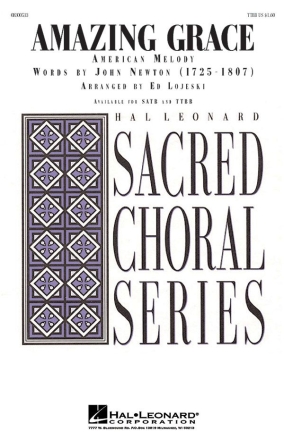 Amazing Grace for male choir and piano score