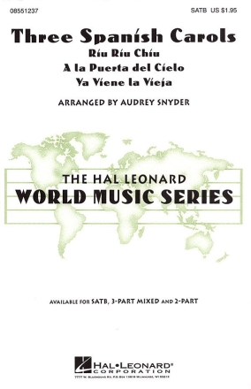 Three Spanish Carols   for mixed choir and piano choral score