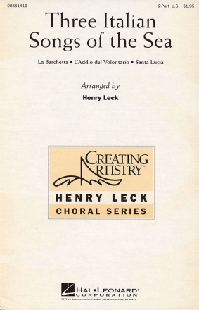 Three Italian Songs of the Sea 2-Part Choir Chorpartitur
