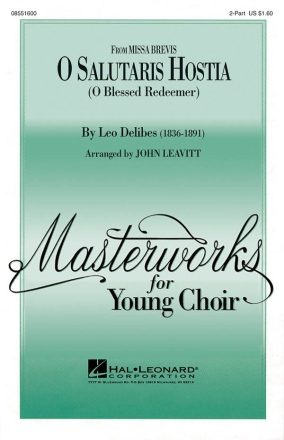 Lo Delibes, O Salutaris Hostia (from Missa Brevis) 2-Part Choir Chorpartitur