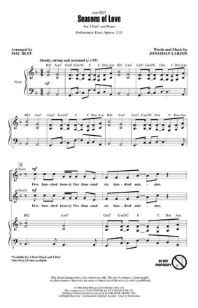 Seasons of Love Chor CD