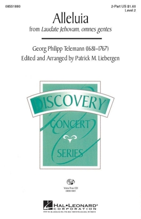 Georg Philipp Telemann, Alleluia (from Laudate Jehovam,omnes gentes) SA Chorpartitur