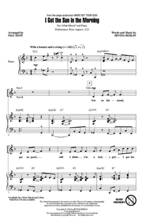 Irving Berlin, I Got The Sun In The Morning 3-Part Choir Chorpartitur