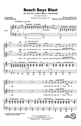 Brian Wilson_Mike Love, Beach Boys Blast 2-Part Choir Chorpartitur