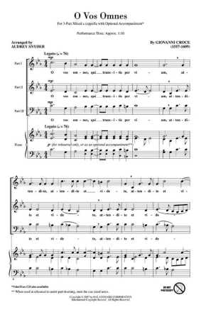 Giovanni Croce, O Vos Omnes Chor CD