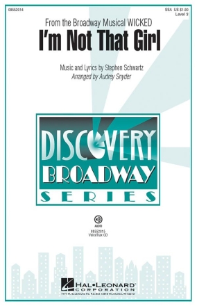 I'm not That Girl for female choir (SSA) and Piano score