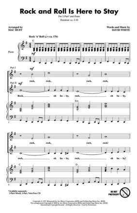 Rock and Roll is here to stay (Level 1) SA Chorpartitur