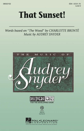 Audrey Snyder, That Sunset! SSA and Piano Chorpartitur