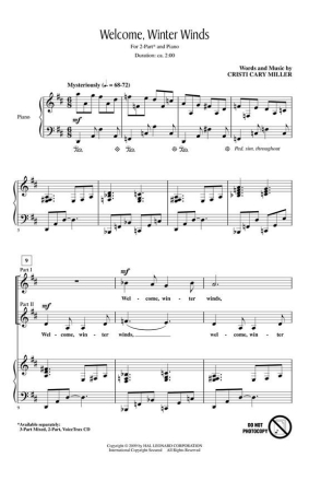 Cristi Cary Miller, Welcome, Winter Winds 2-Part Choir Chorpartitur
