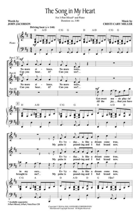 Cristi Cary Miller_John Jacobson, The Song in My Heart Chor CD