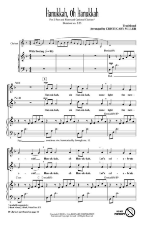 Hanukkah, Oh Hanukkah 2-Part Choir Chorpartitur
