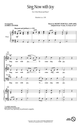 Henry Purcell, Sing Now with Joy Chor CD