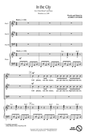 Audrey Snyder, In the City Chor CD