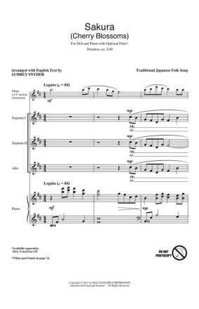 Traditional, Sakura VoiceTrax CD CD