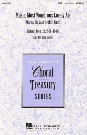 Johann Jeep, Music, Most Wondrous Lovely Art SATB a Cappella Chorpartitur
