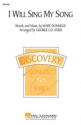 Mary Donnelly, I Will Sing My Song 2-Part Choir Chorpartitur
