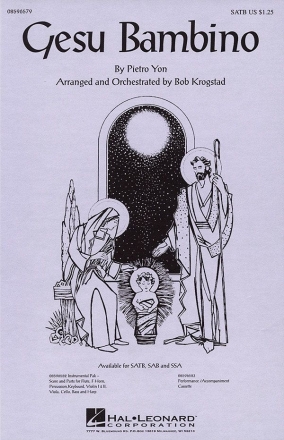 Gesu Bambino for mixed chorus and piano vocal score