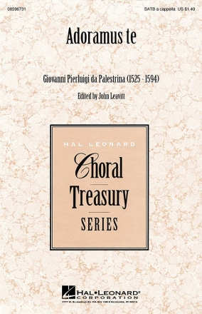 Giovanni Pierluigi da Palestrina, Adoramus te SATB a Cappella Chorpartitur