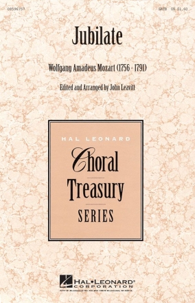 Wolfgang Amadeus Mozart, Jubilate SATB Chorpartitur