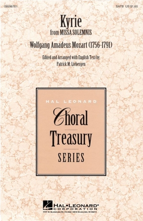 Wolfgang Amadeus Mozart, Kyrie SATB Chorpartitur