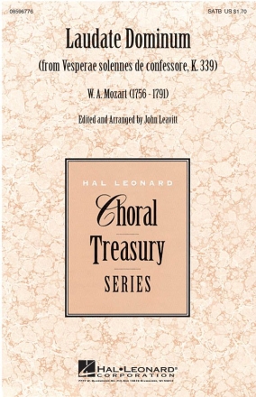Wolfgang Amadeus Mozart, Laudate Dominum SATB Chorpartitur