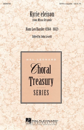 Hans Leo Hassler, Kyrie eleison (from Missa secunda) SATB Chorpartitur