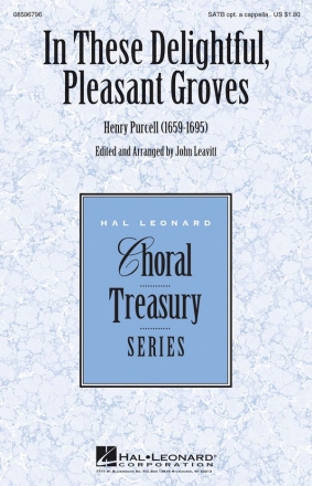 Henry Purcell, In These Delightful, Pleasant Groves SATB a Cappella Chorpartitur