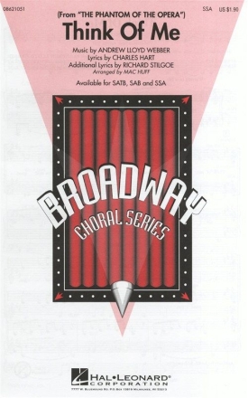 Andrew Lloyd Webber_Charles Hart_Richard Stilgoe, Think of me SSA Chorpartitur